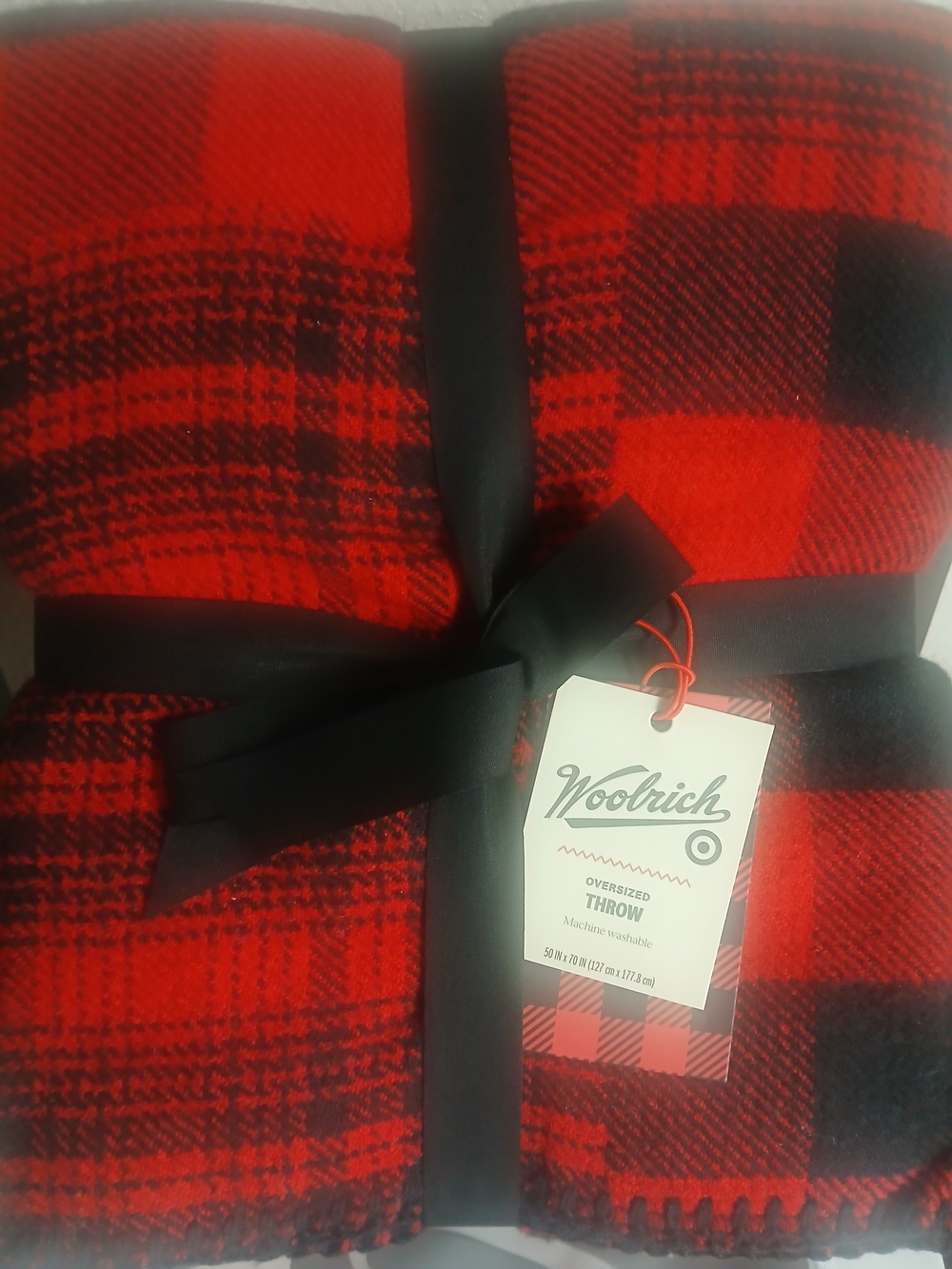 Woolrich Black & Red Buffalo Plaid Throw Blanket